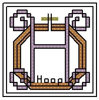 Stitching Alphabet Letter H