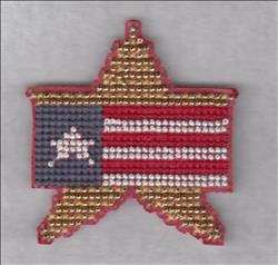 Flag Star with beads.