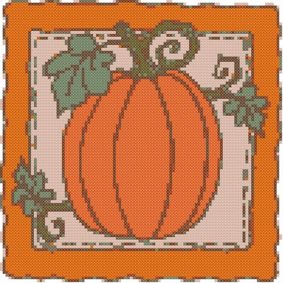 Pumpkin Quilt Block