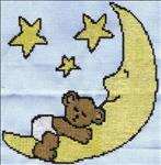 Baby Bear Sleeping on a Moon