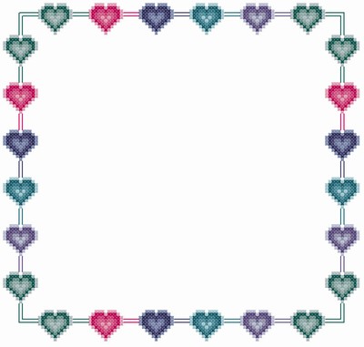 Colored Hearts Border