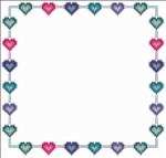 Colored Hearts Border