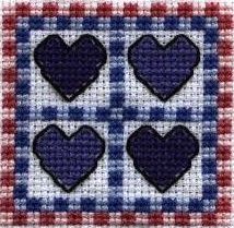 Four Hearts Quilt Block