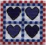 Four Hearts Quilt Block