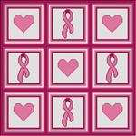 Breast Cancer Ribbon & Hearts