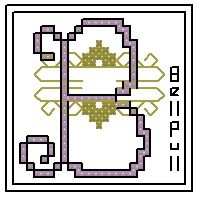 Stitching Alphabet Letter B