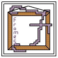 Stitching Alphabet Letter F