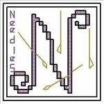 Stitching Alphabet Letter N