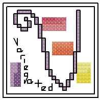 Stitching Alphabet Letter V