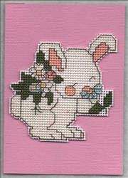 Bunny Smelling Flowers Card