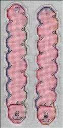 Stitched in different colors.