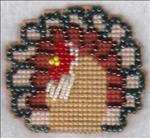 Beaded Turkey Pin