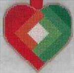 Heart Holiday Patchwork Ornament