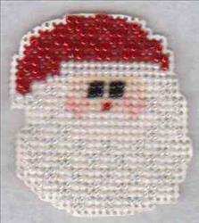 Beaded Santa Magnet