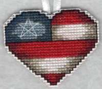 Patriotic Heart Ornament