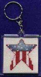 Patriotic Star Keychain