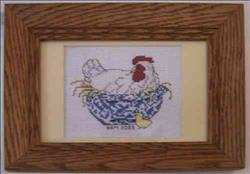 White Leghorn Nesting Hen