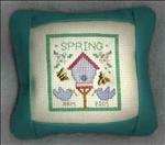 Spring Birdhouse Tuck Pillow  