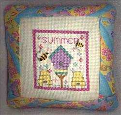Summer Birdhouse Tuck Pillow  