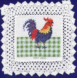 Rooster Doily