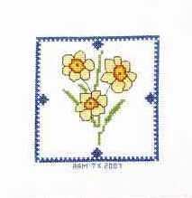 Daffodil Quilt Square  