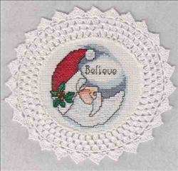 Midnight Santa Doily