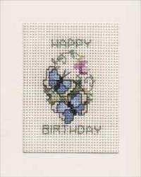 Blue Butterflies Birthday Card