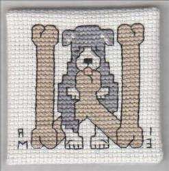 Dog Alphabet Letter W