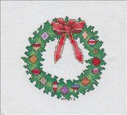 Cozy Christmas Afghan - Wreath