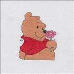 Pooh Holding Flower