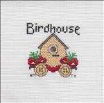 Country Christmas Afghan - Birdhouse