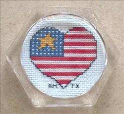 Flag Heart Coaster