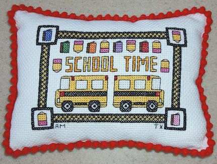 School Time Square Pillow