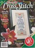 Simply Cross Stitch (now Cross Stitch Magazine) | Cover: Live, Laugh, Love